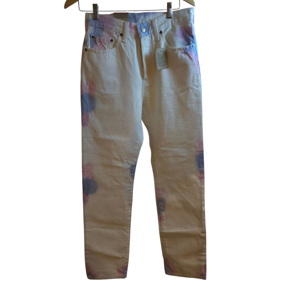Levi's 501 Original Straight Leg Jeans Women 27x30 Tie‎ Dye High Rise Button Fly